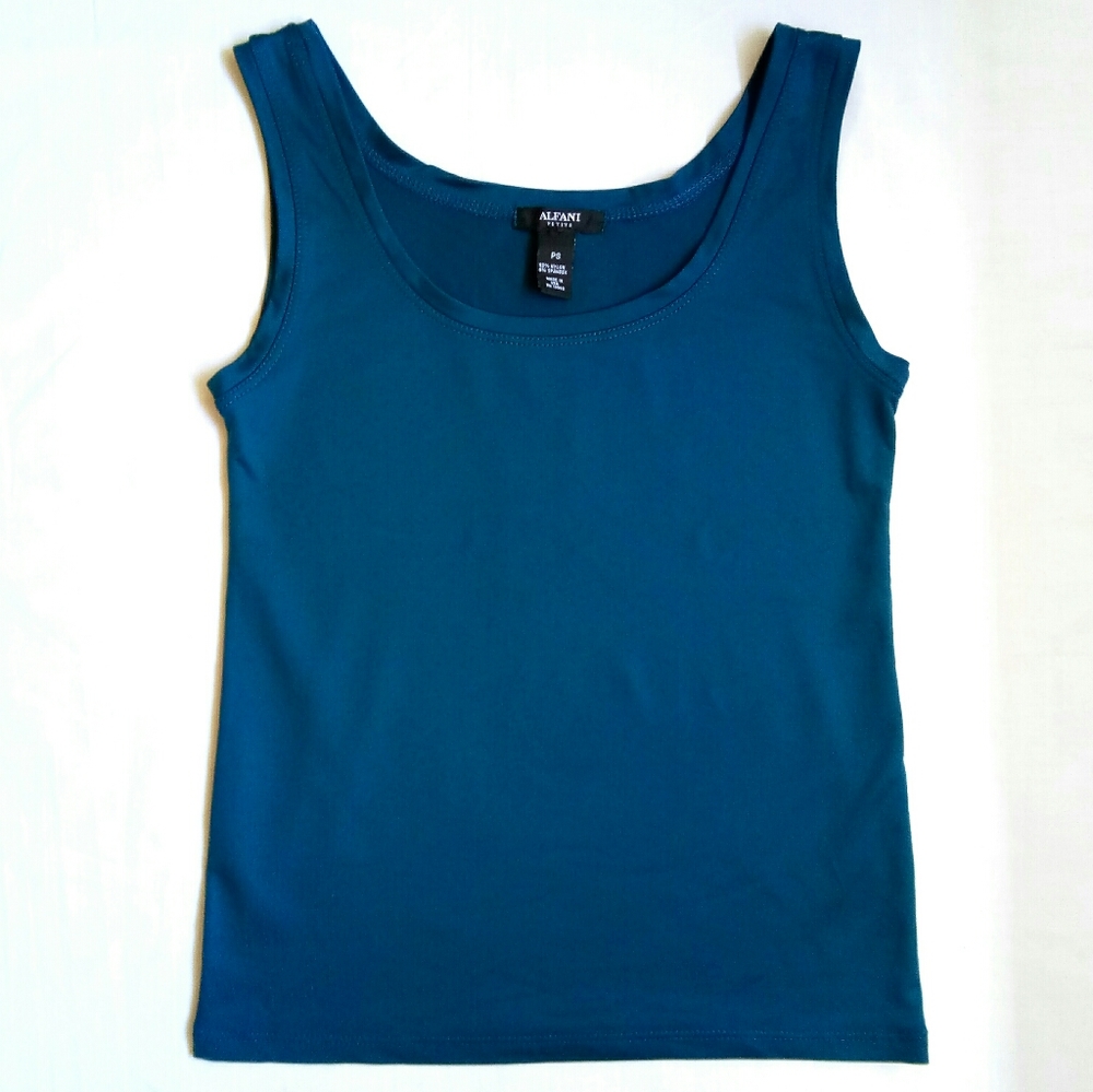 🔵2/$15🔵Alfani Tank PS (SM/XS) Turquoise EUC